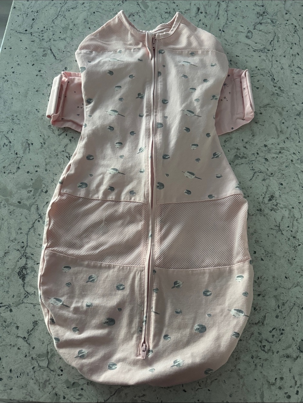 Pink Baby Sleep Sack Swaddle Pajamas with Front Zip